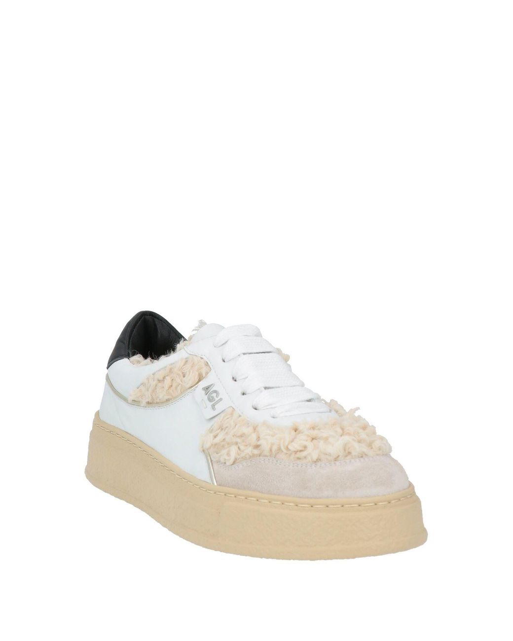 Agl Attilio Giusti Leombruni Natural Sneakers Leather, Textile Fibers