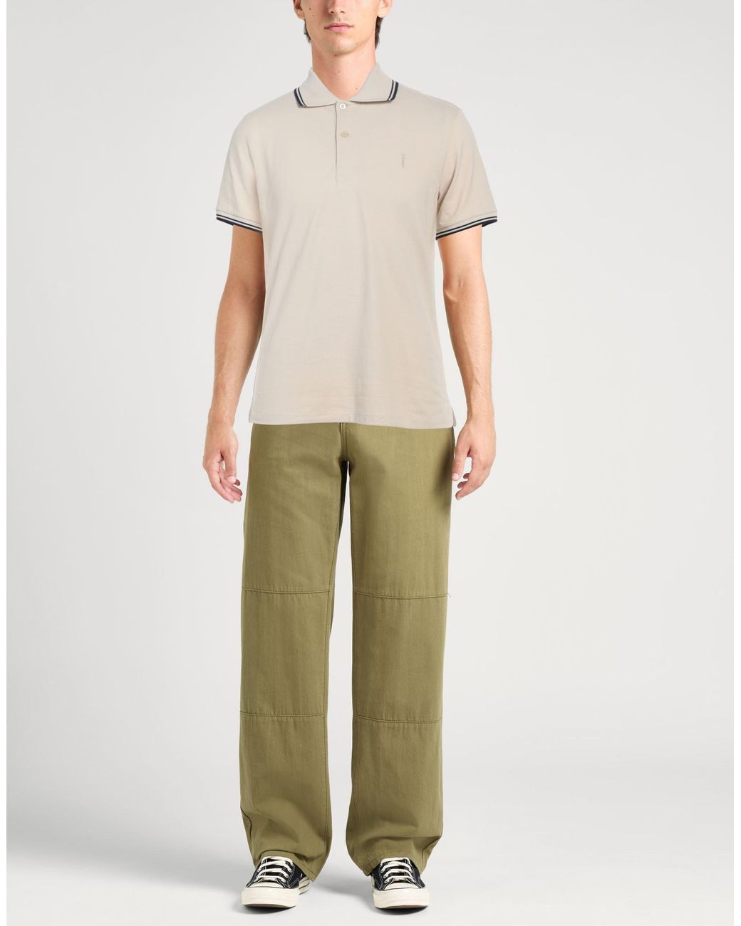Sandro Natural Camel Polo Shirt Cotton, Polyester for men