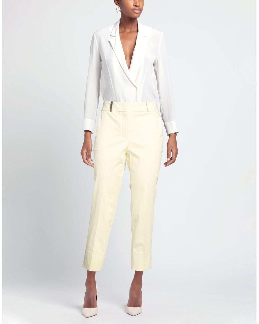 Peserico Natural Pants Cotton, Elastane