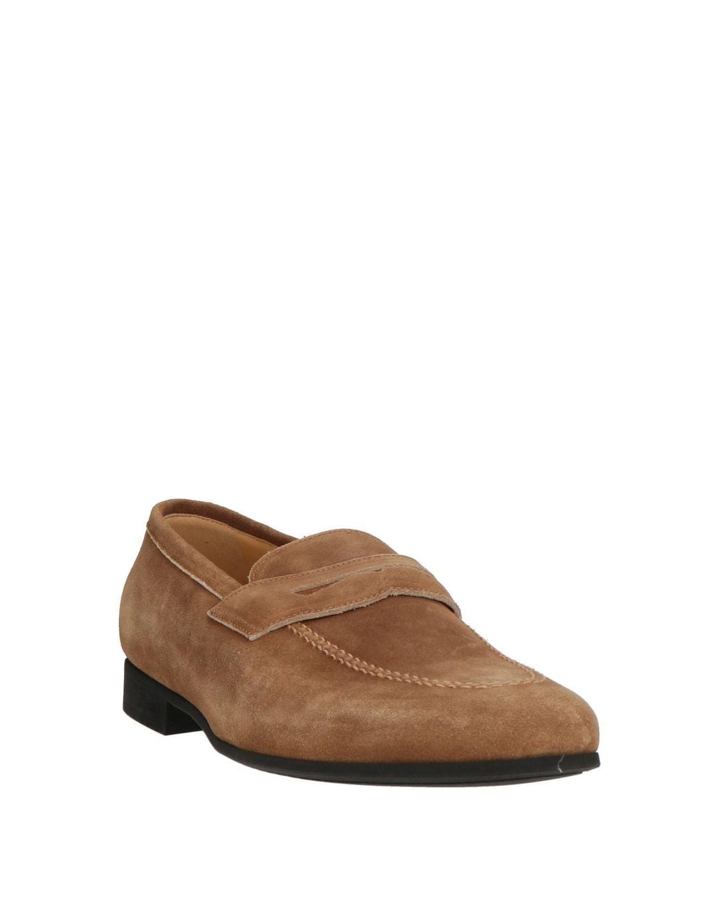 Testoni Brown Camel Loafers Leather for men