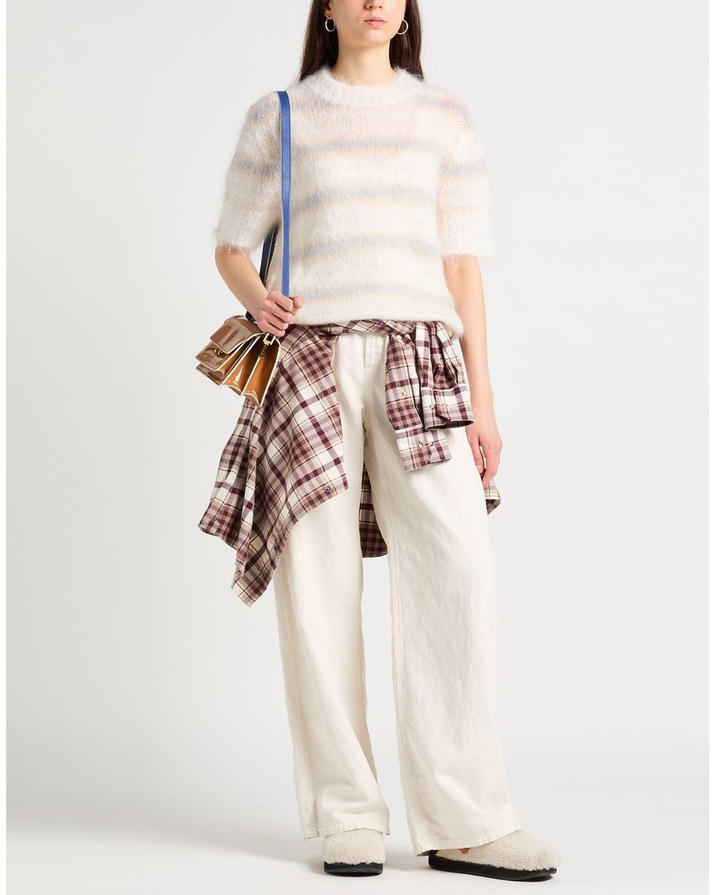 Marni White Sweater Mohair Wool, Polyamide, Wool