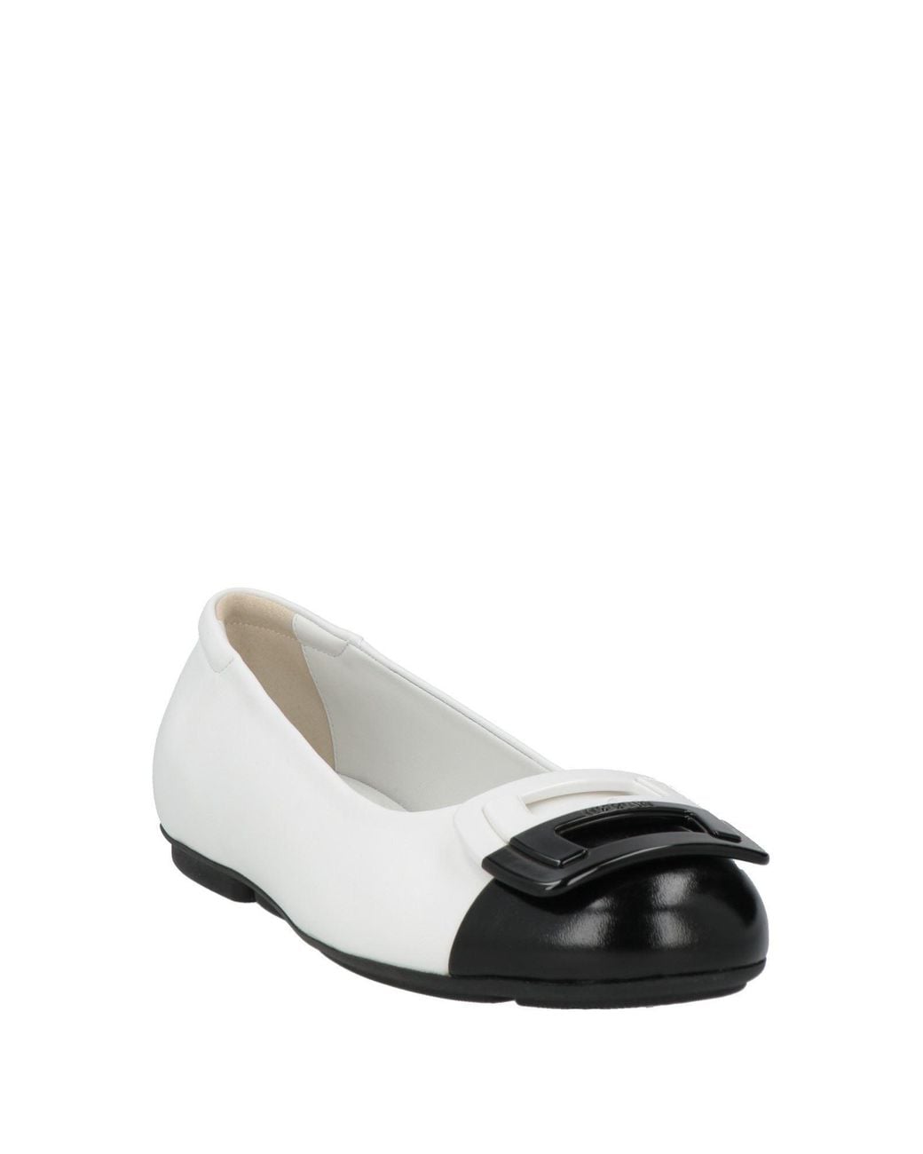 Hogan White Ballet Flats