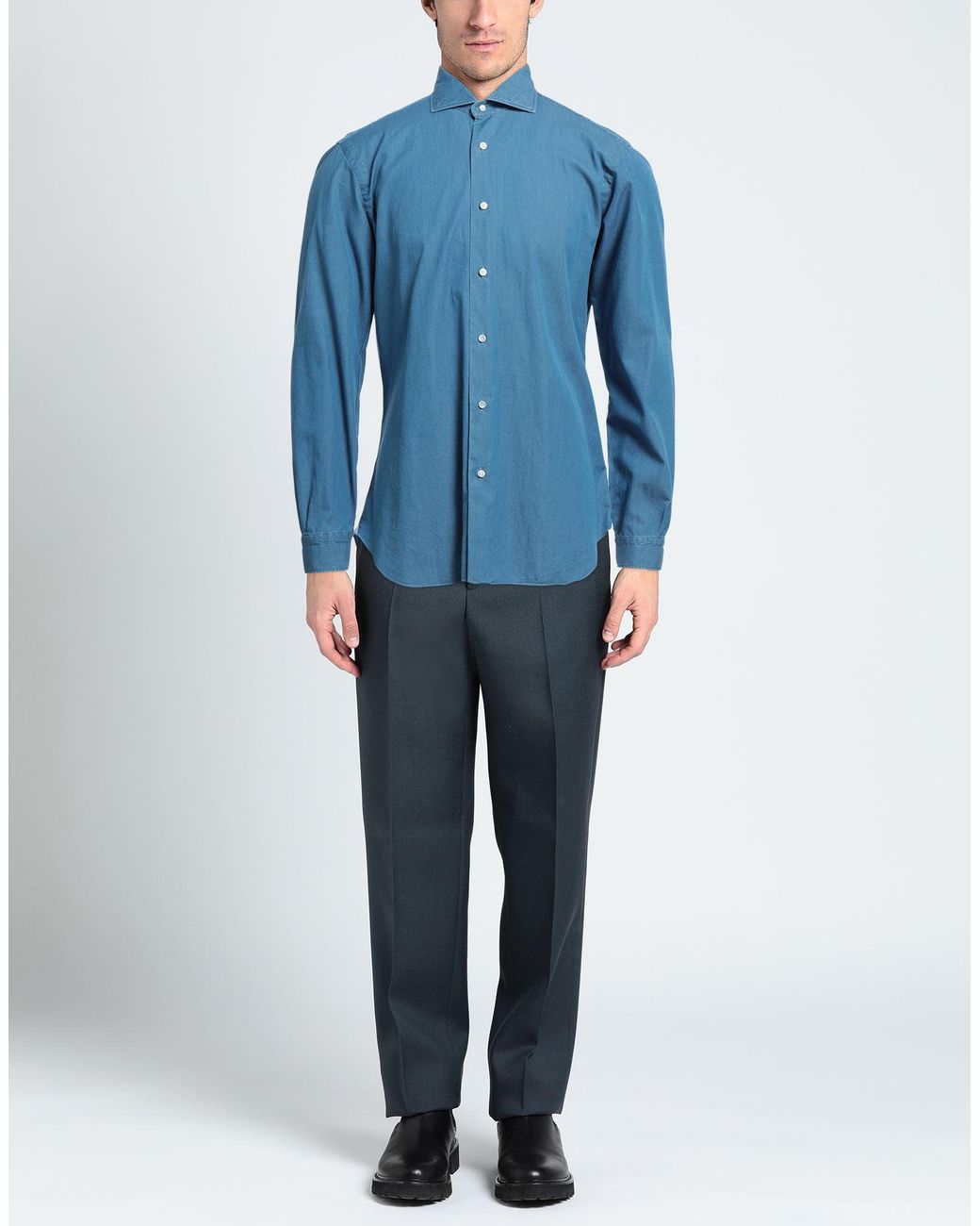 Barba Napoli Blue Shirt for men