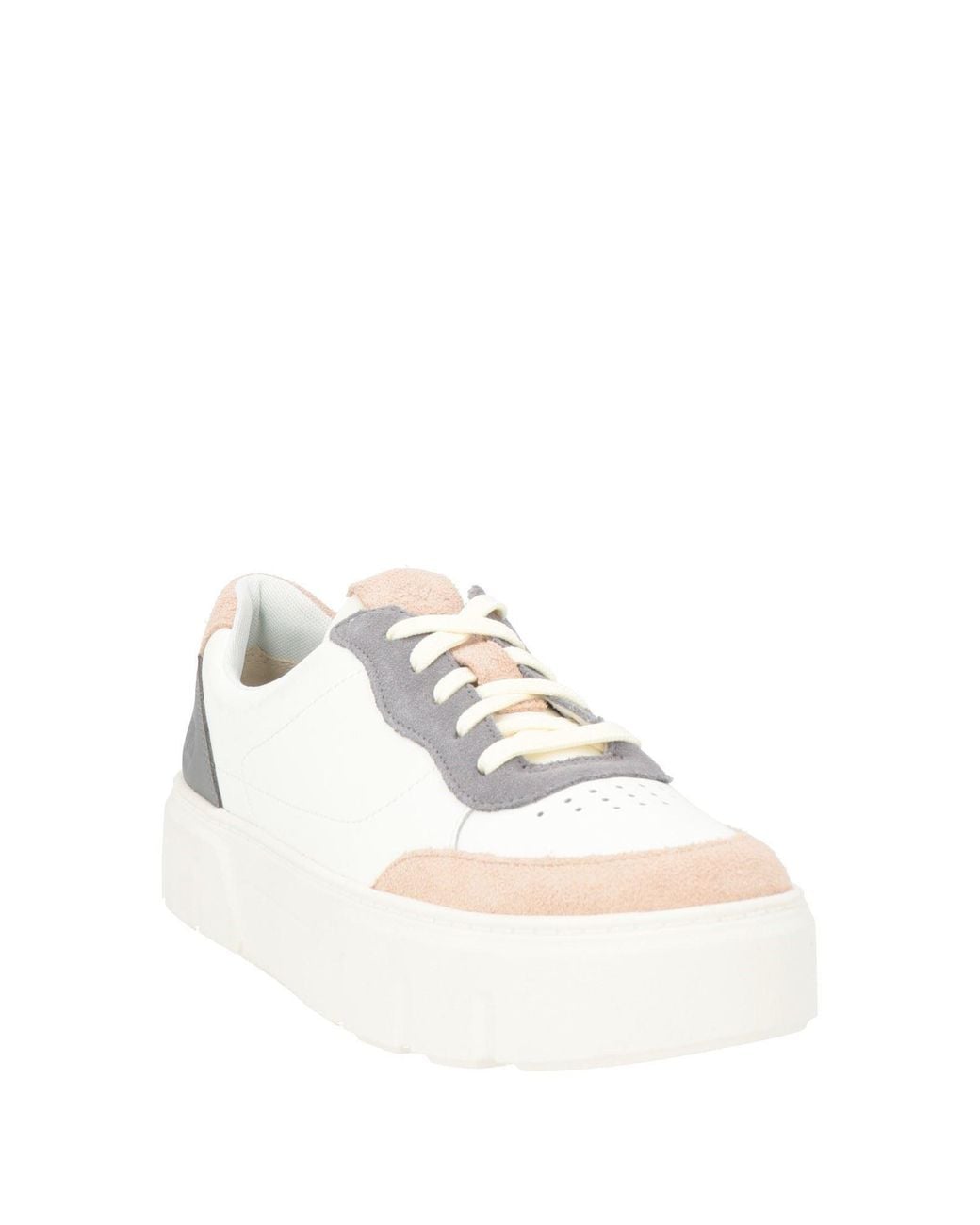 Timberland White Sneakers Leather, Synthetic Material