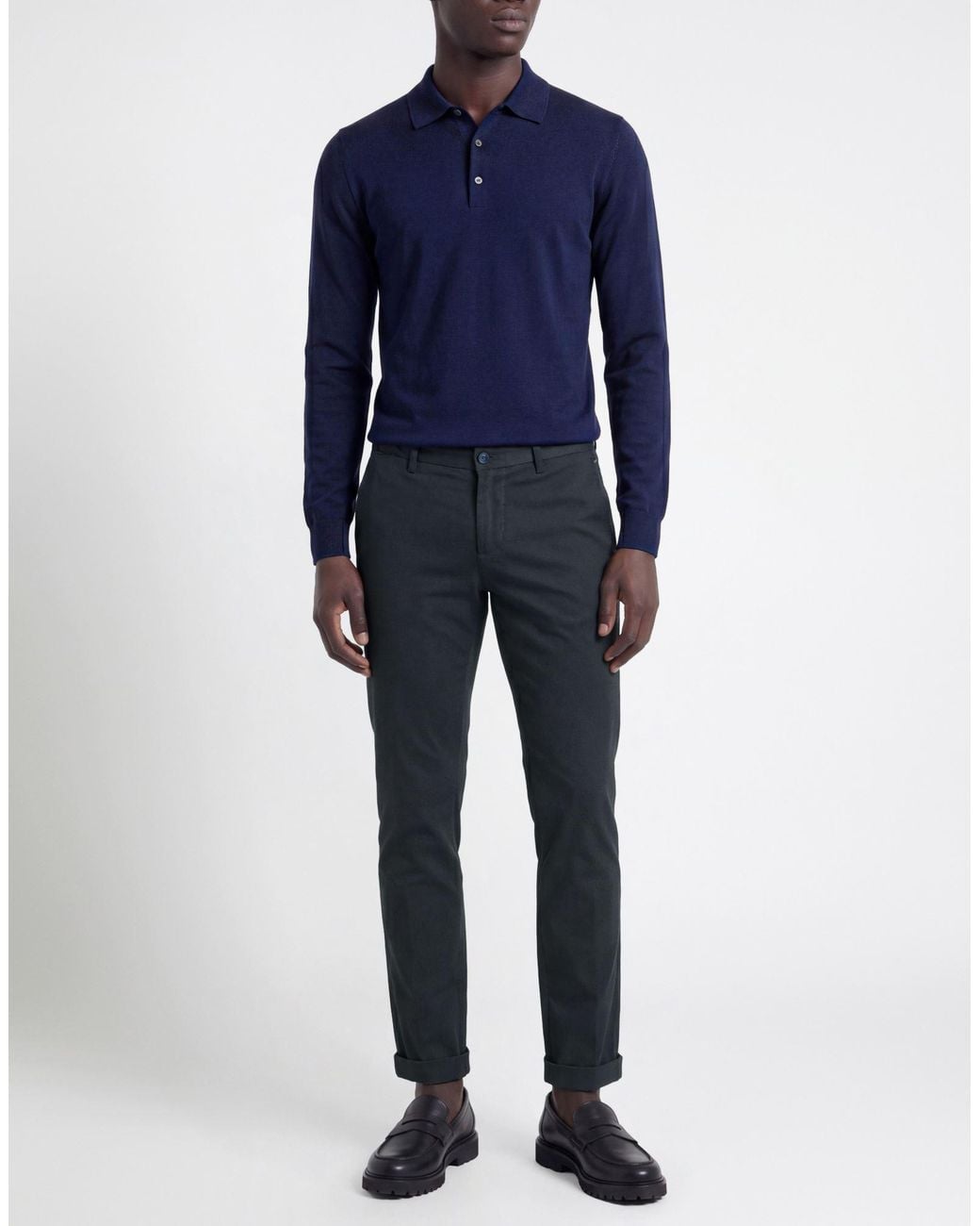 Mason's Blue Pants Cotton, Elastane for men