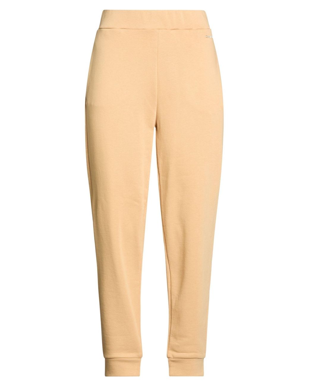 Calvin Klein Natural Camel Pants Cotton, Polyester