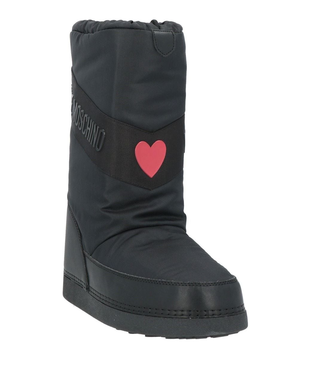 Love Moschino Black Boot Textile Fibers, Synthetic Material