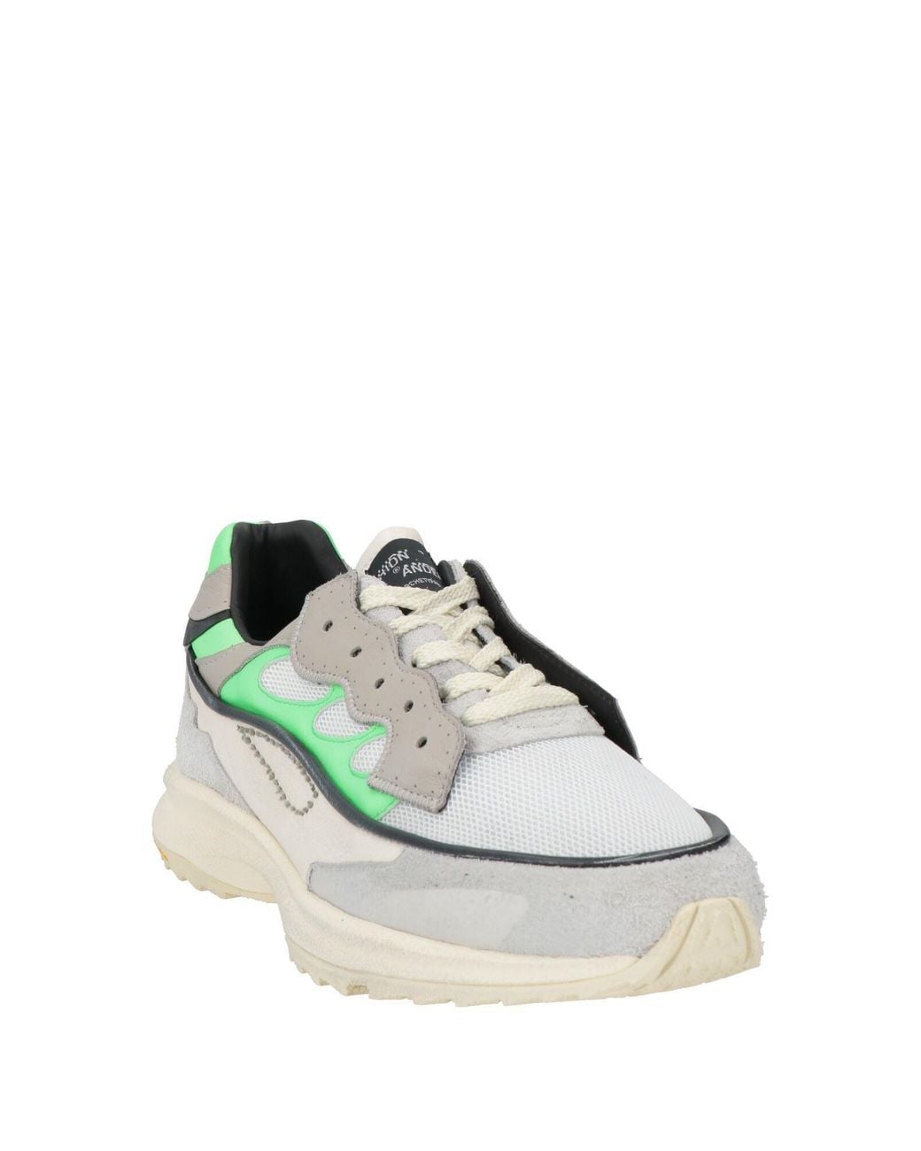 HIDNANDER Green Sneakers Leather, Textile Fibers for men