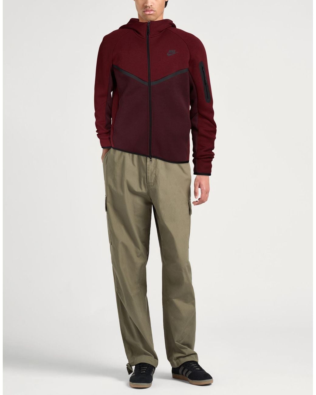 Nike Red Burgundy Jacket Cotton, Polyester for men
