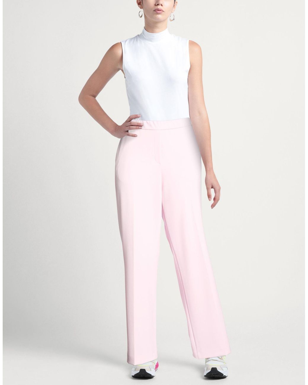 Gardeur Pink Pants Polyester, Elastane