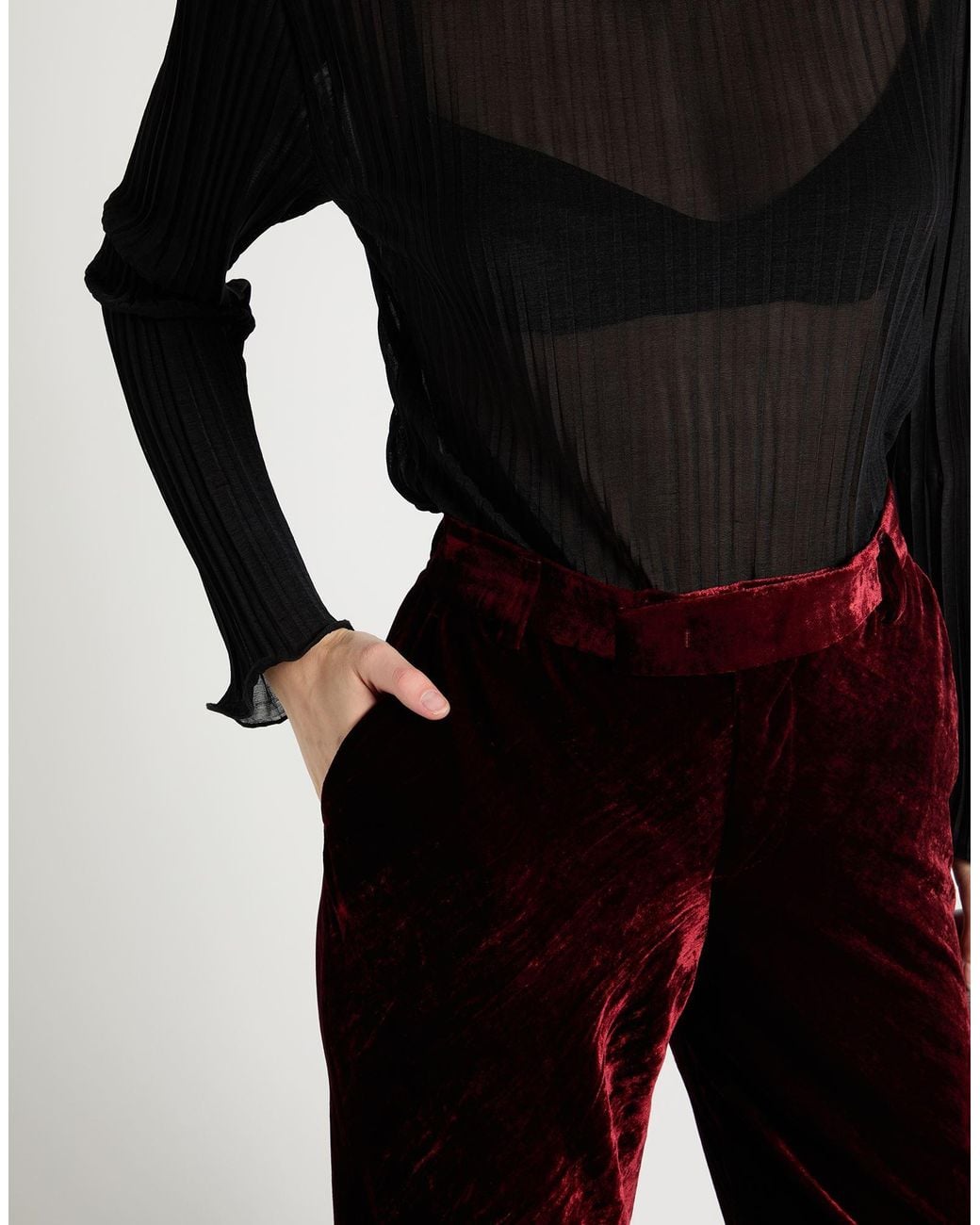 Etro Black Pants Viscose, Silk