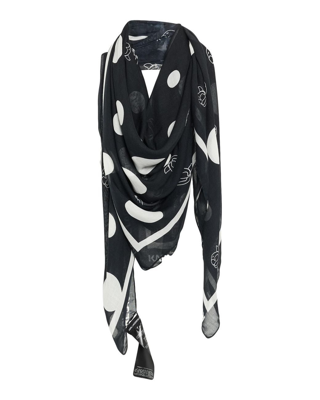 Bufanda Karl Lagerfeld de color Black