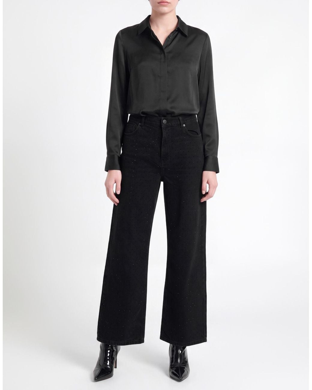 Twinset Black Jeans Cotton, Elastane