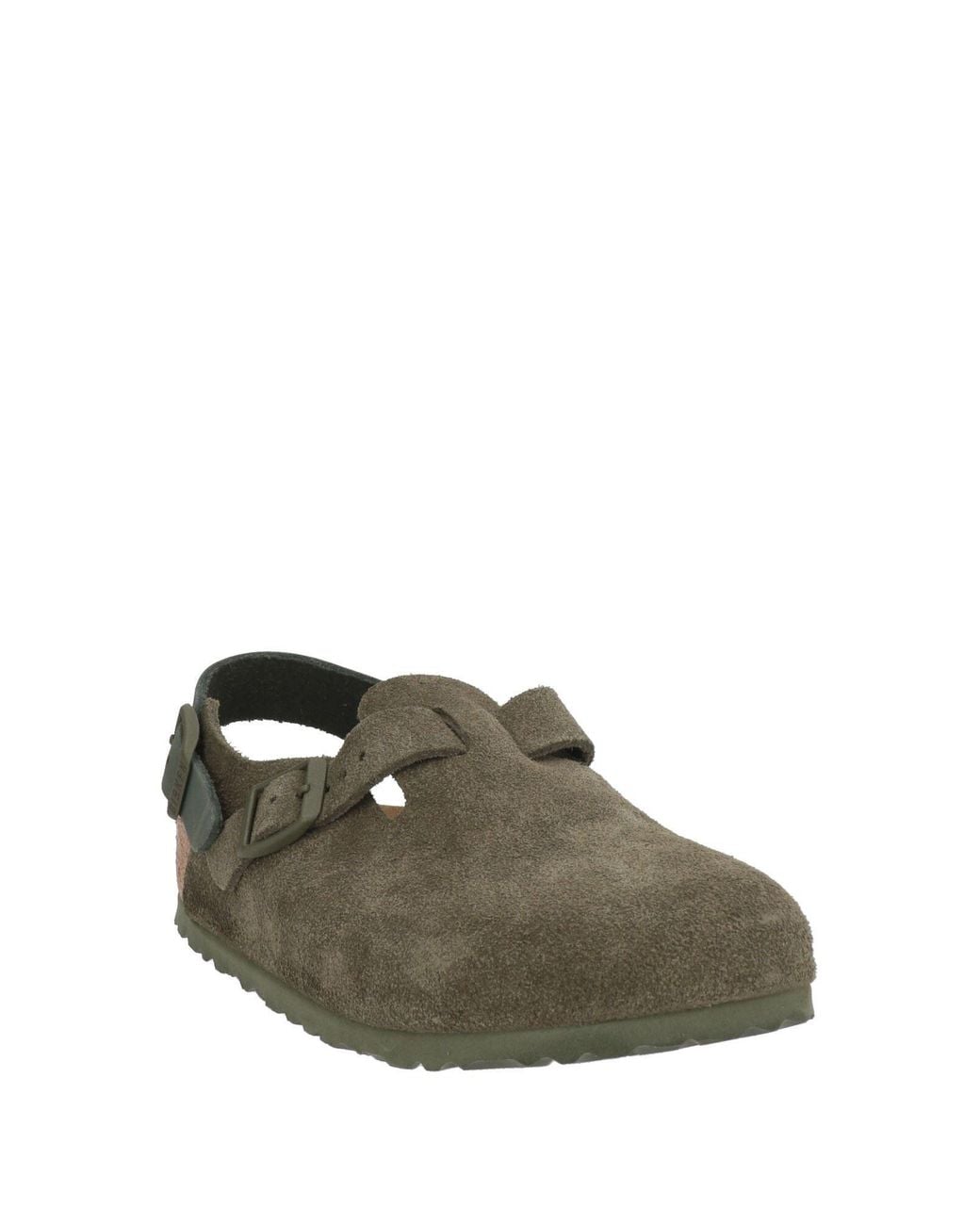 Birkenstock Green Military Mules & Clogs Leather