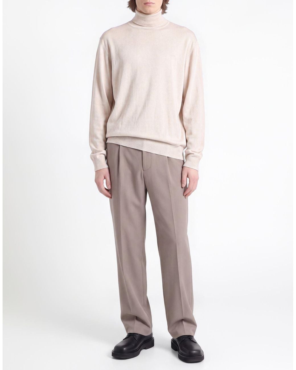 Alpha Studio Pink Turtleneck Merino Wool for men