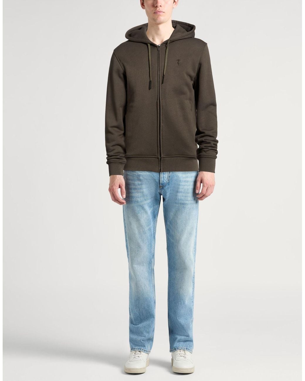 Trussardi Green Sweatshirt Cotton for men