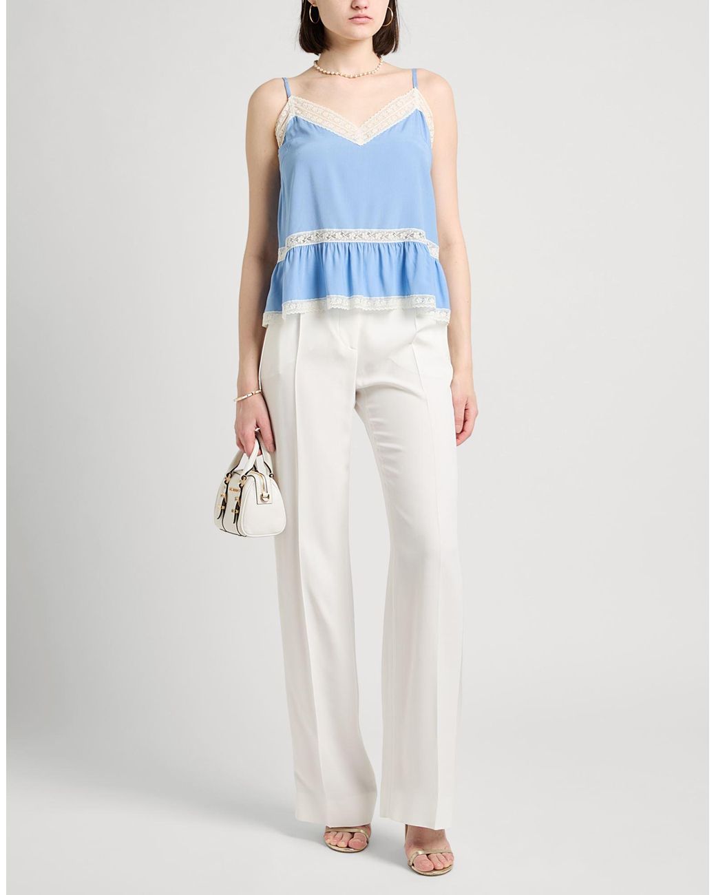 P.A.R.O.S.H. Blue Top Silk, Elastane