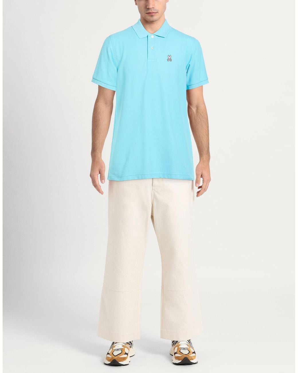 Psycho Bunny Blue Polo Shirt Pima Cotton for men