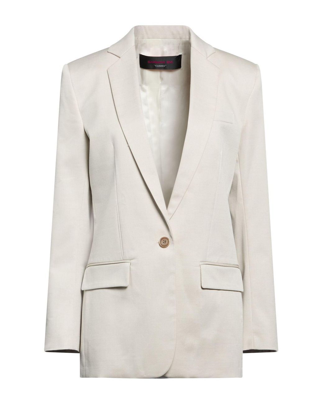 Barbara Bui White Blazer Wool, Cotton, Elastane
