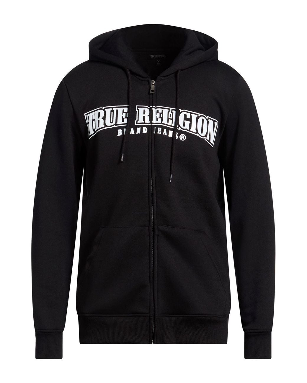 True Religion Black Sweatshirt Cotton, Polyester for men