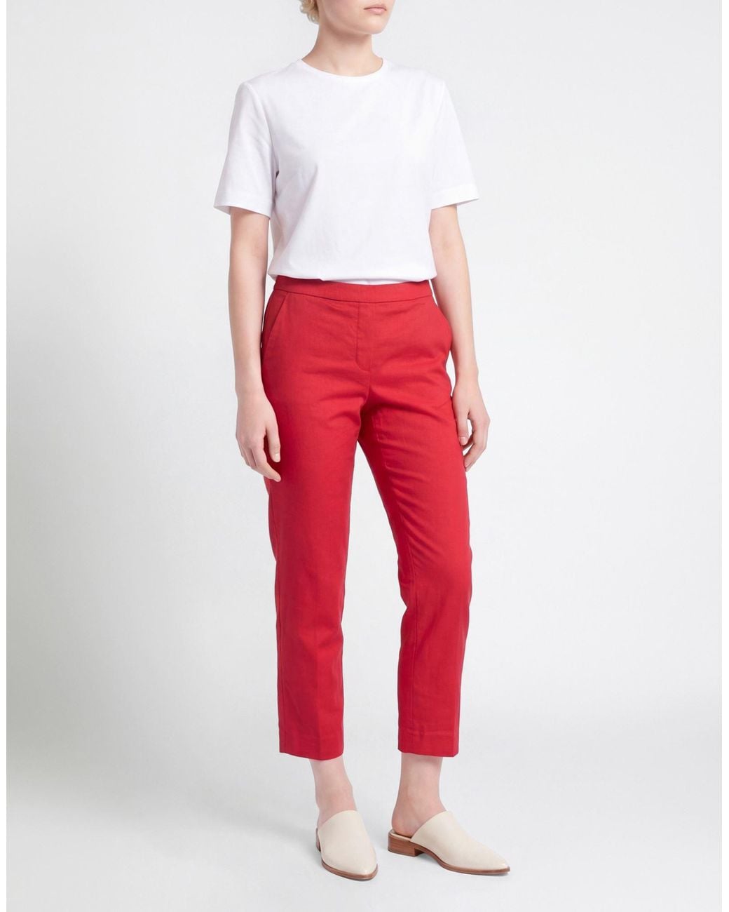 Theory Red Trouser