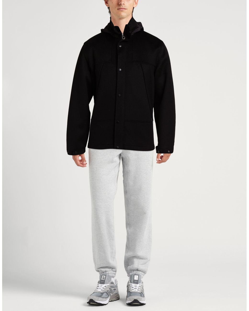 Paltò Black Guardaroba Jacket Wool, Nylon for men