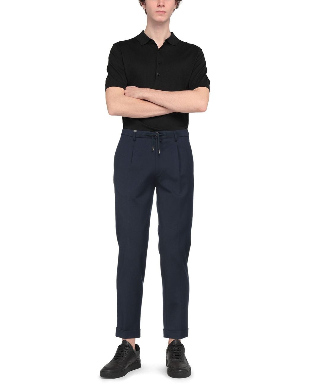 Barbati Blue Cropped Pants for men
