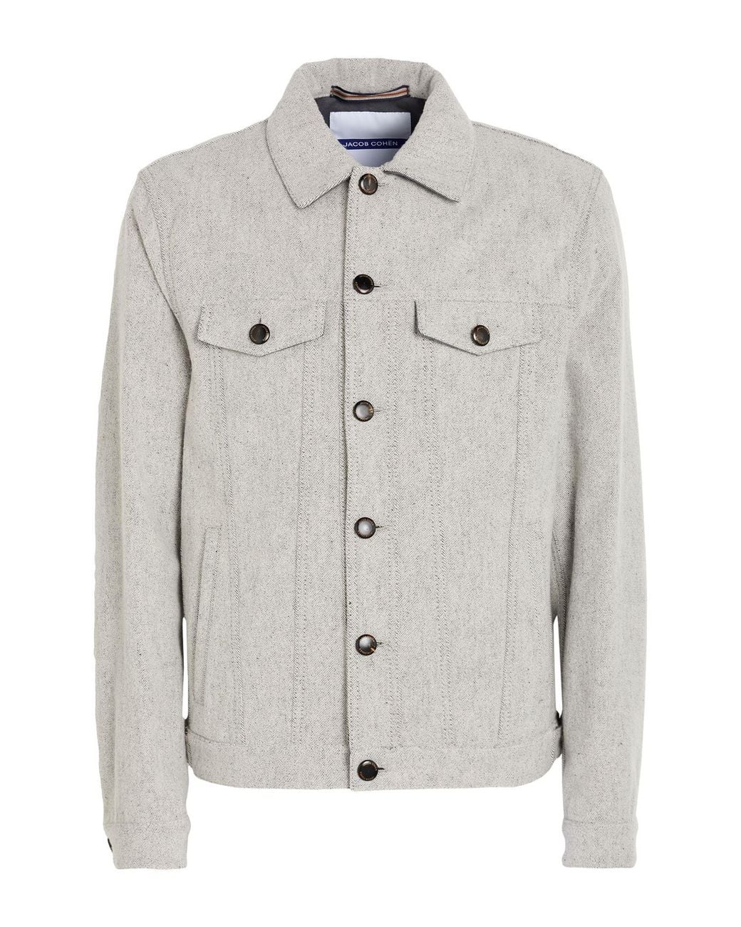Jacob Cohen Gray Light Jacket Cotton, Wool, Polyamide for men