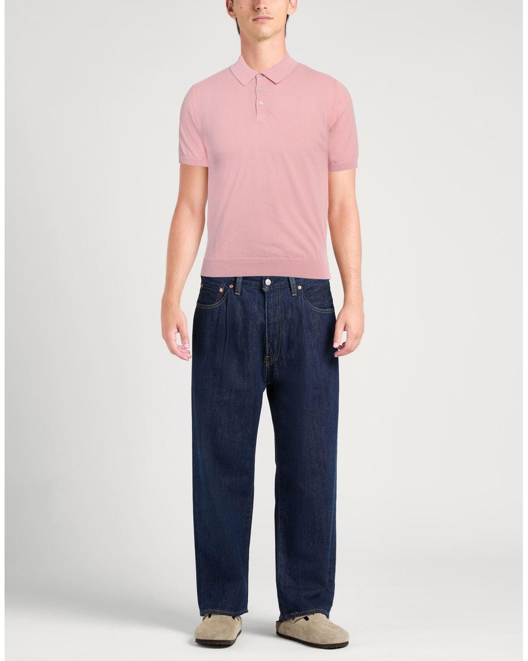 Bellwood Pink Polo Shirt Cotton for men
