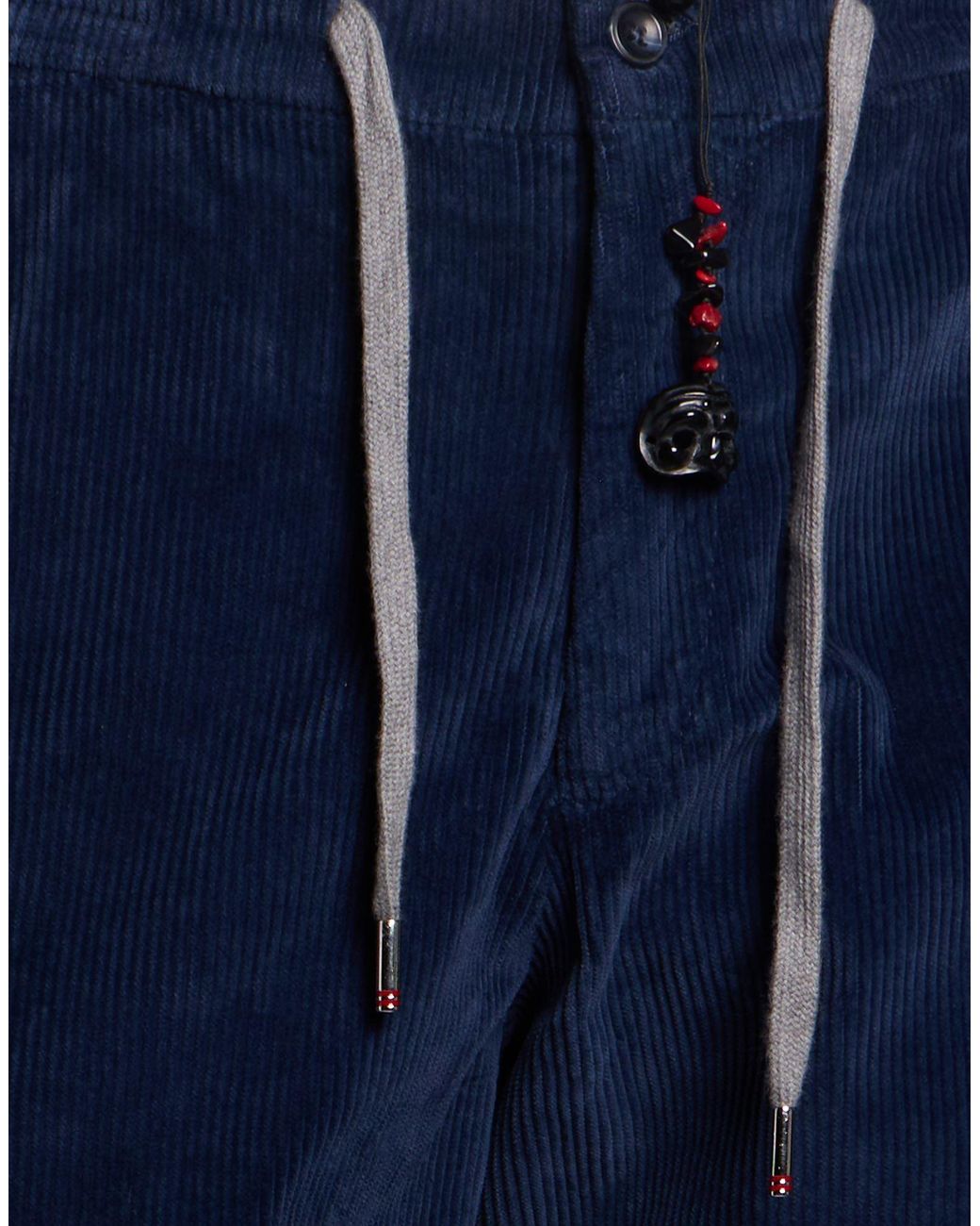 Marco Pescarolo Blue Pants Cotton, Elastane for men
