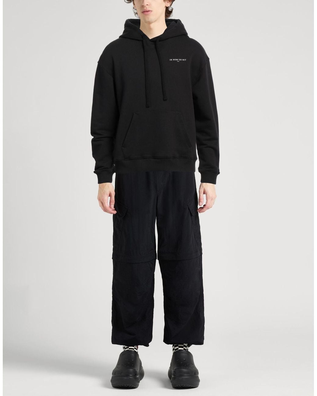 Ih Nom Uh Nit Black Sweatshirt Cotton, Elastane for men