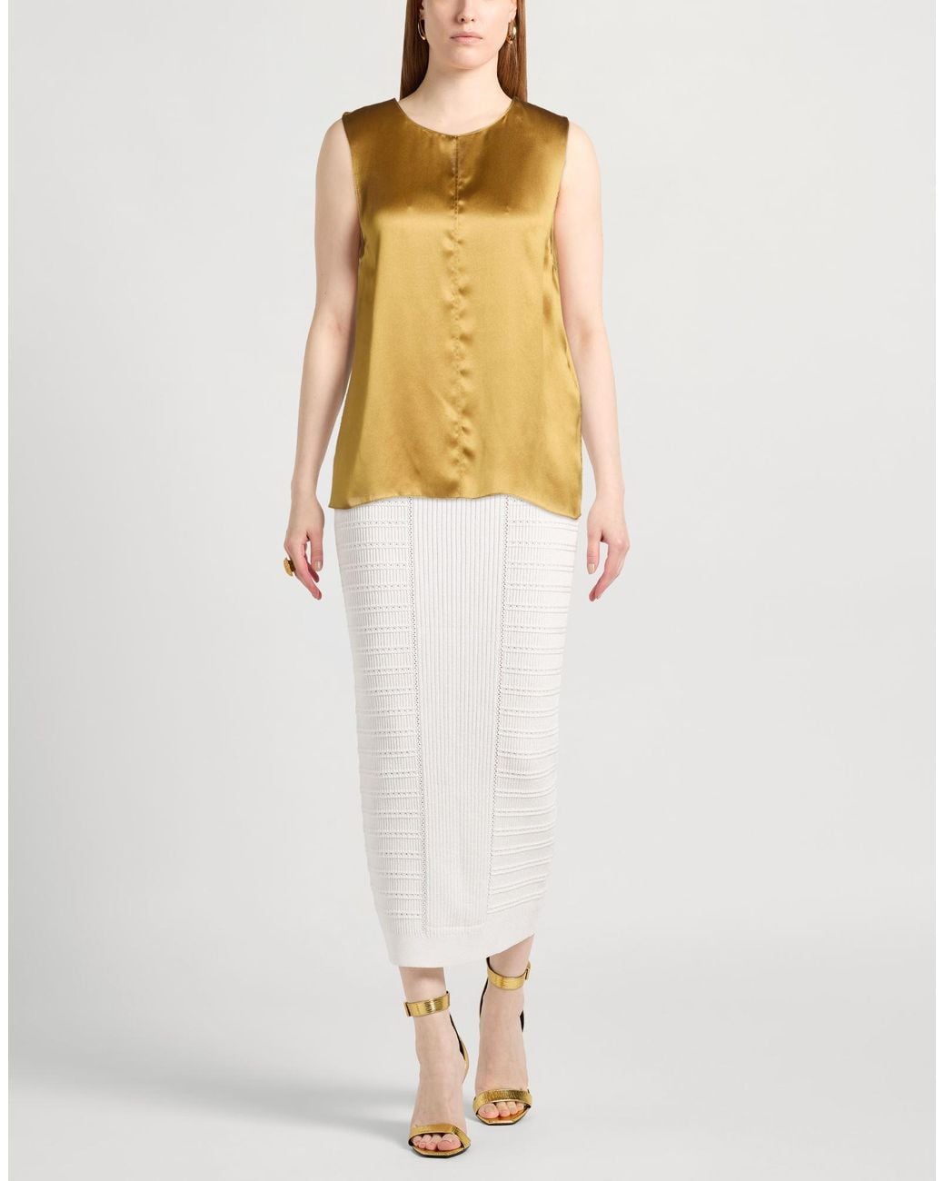 Tom Ford Yellow Military Top Silk