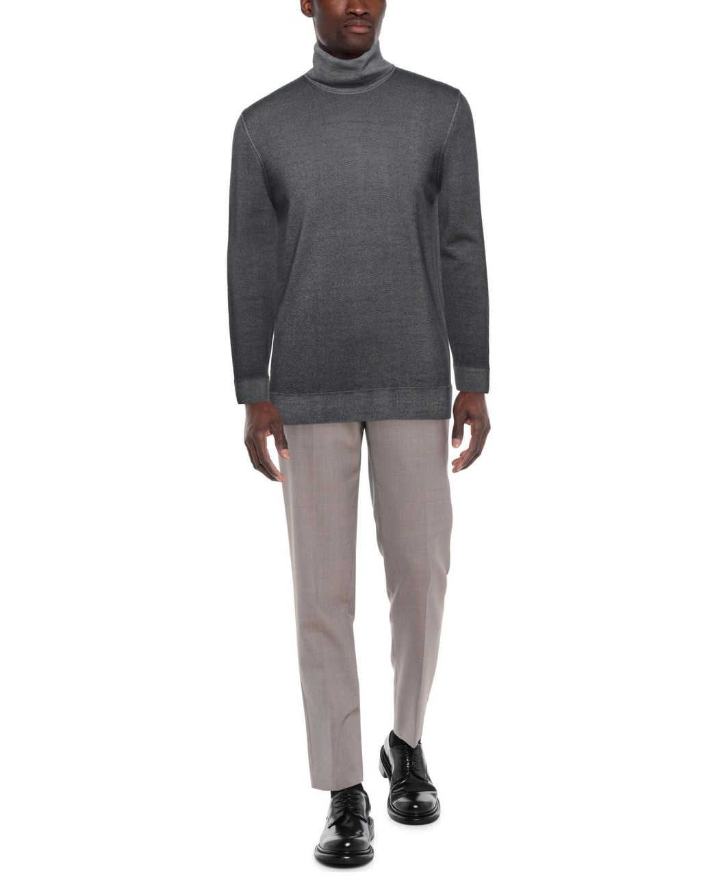 Alpha Studio Gray Turtleneck for men