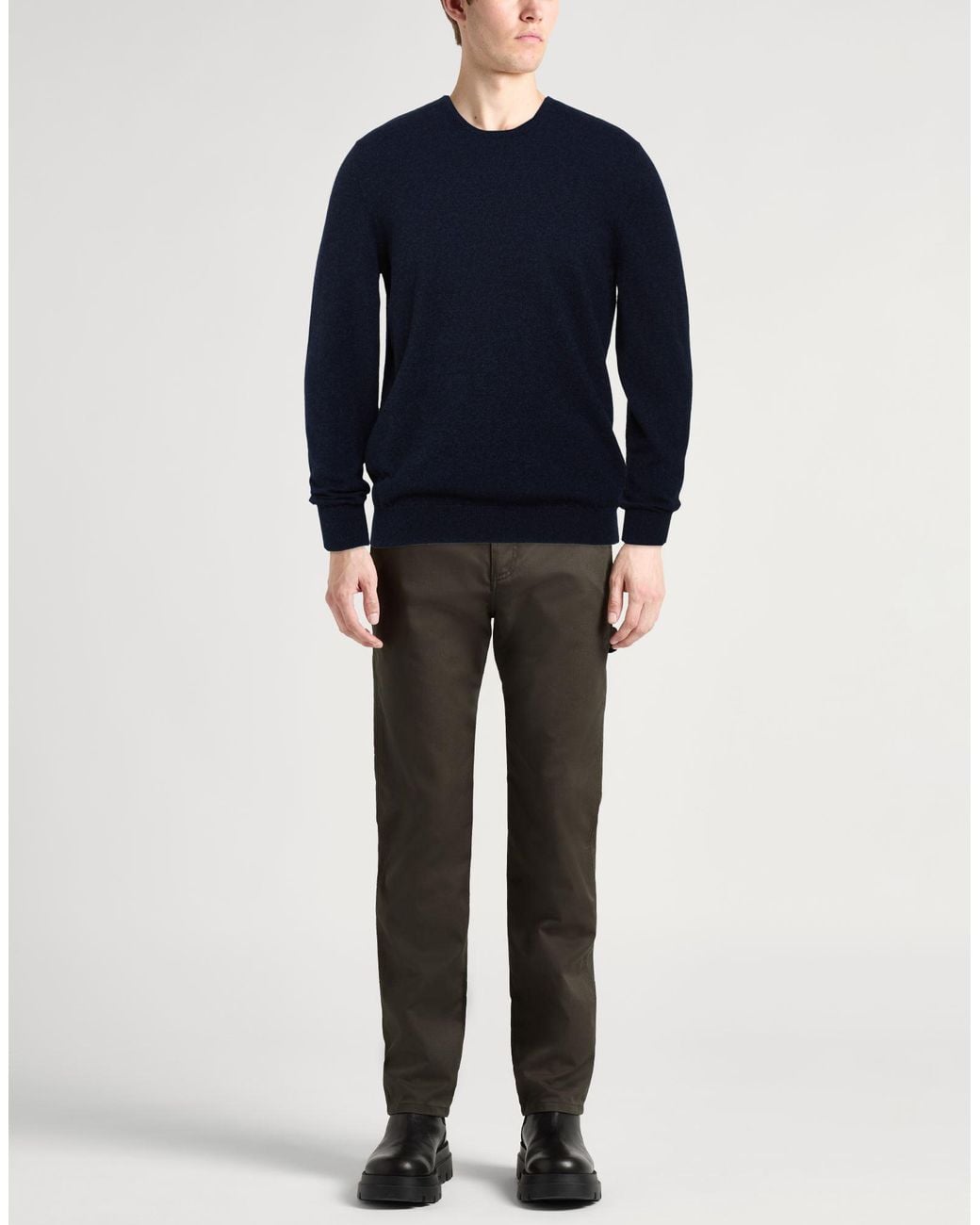 Fedeli Blue Sweater Cashmere for men