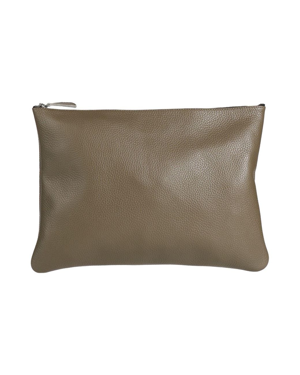 Virreina Brown Taupe Clutch Leather