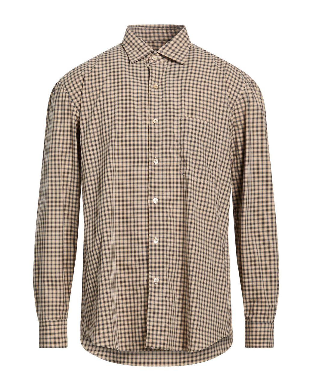 Salvatore Piccolo Brown Shirt Cotton for men