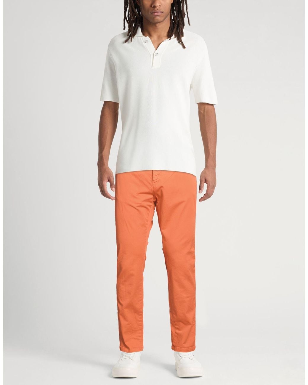 Mason's Orange Pants Cotton, Lyocell, Elastane for men