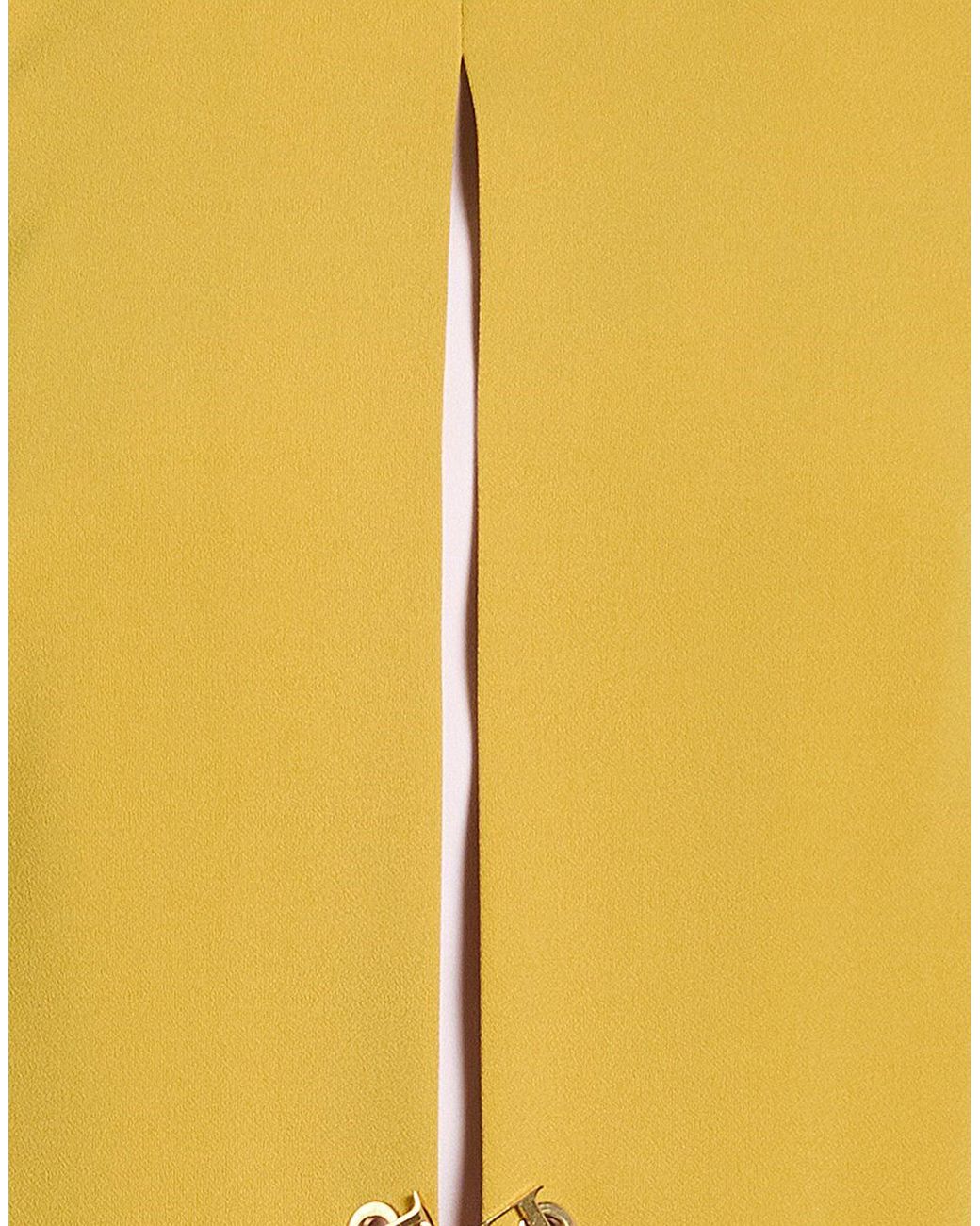 Elisabetta Franchi Yellow Mini Dress Polyester, Elastane