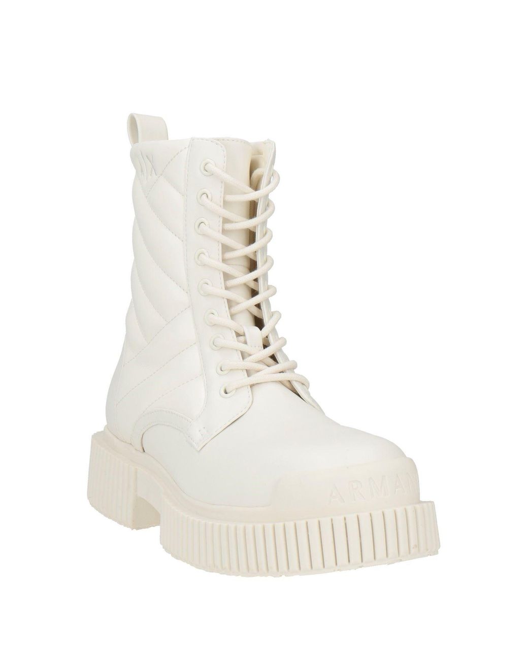 ARMANI EXCHANGE White Ankle Boots