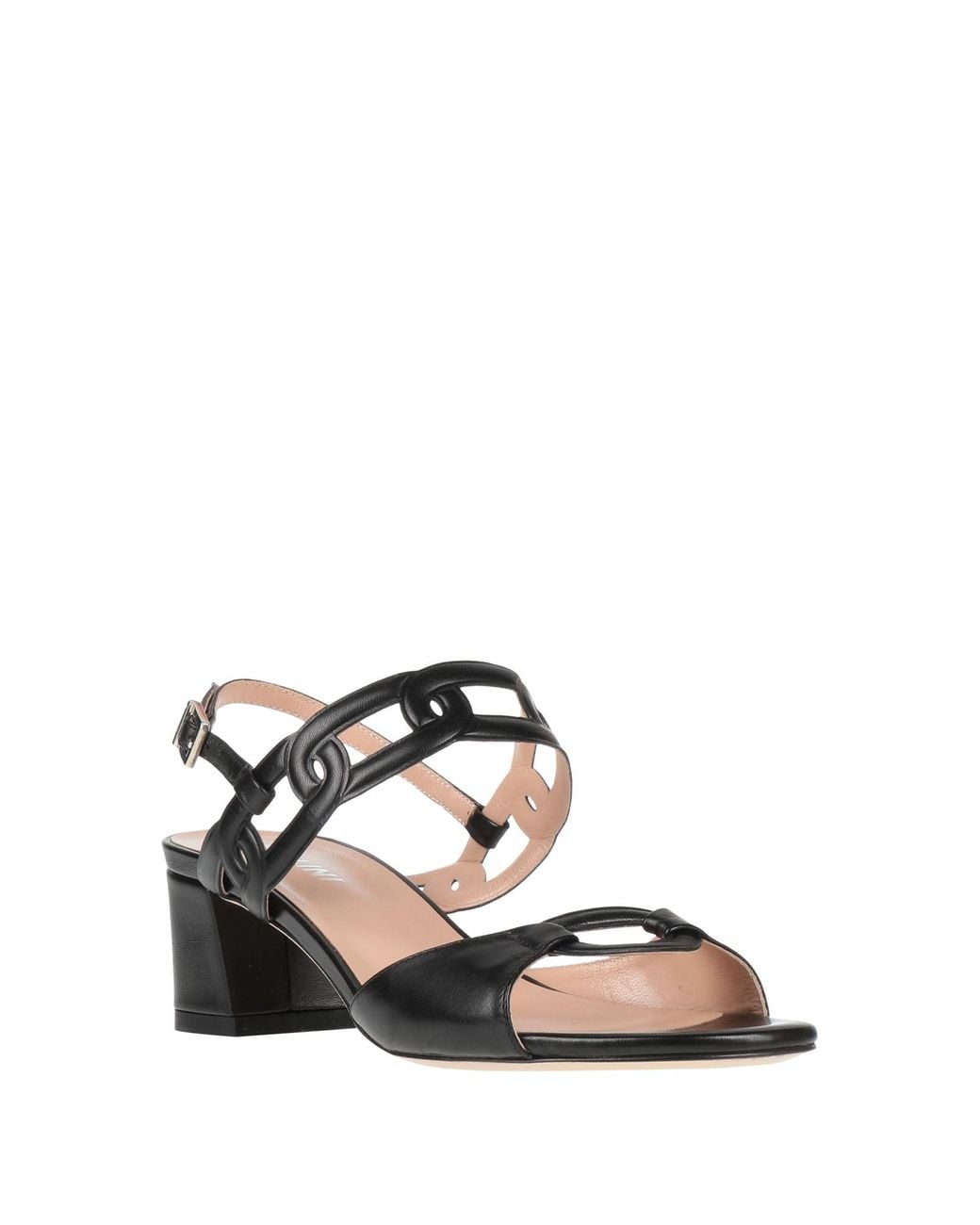 Pollini Black Sandals Leather