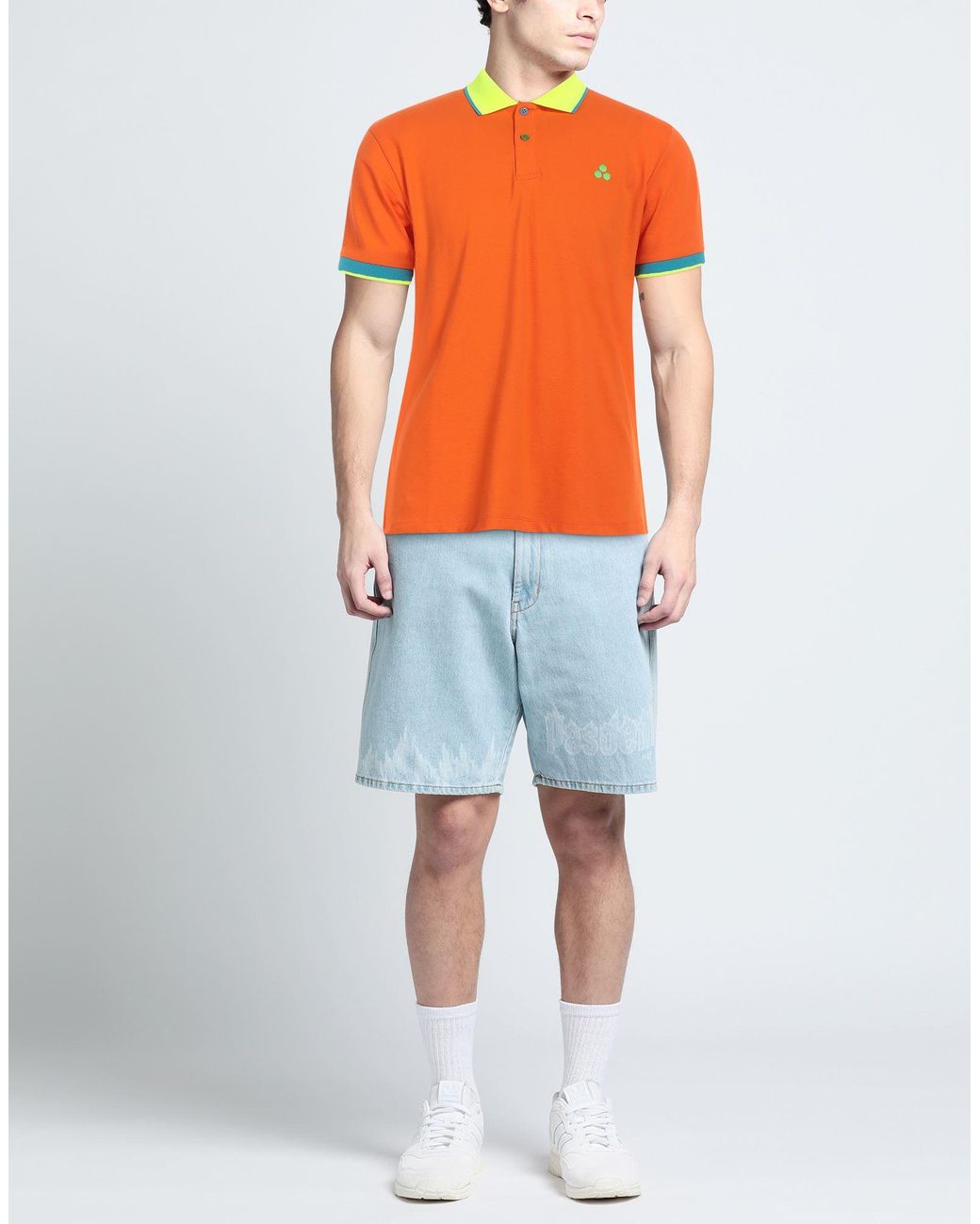 Peuterey Orange Polo Shirt Cotton, Elastane for men