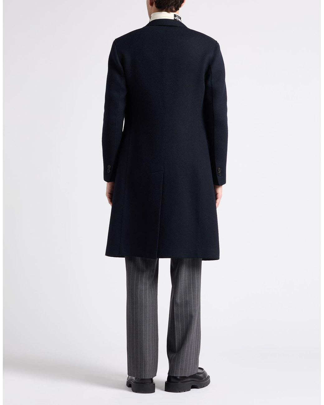 Neil Barrett Blue Midnight Coat Wool, Polyamide for men