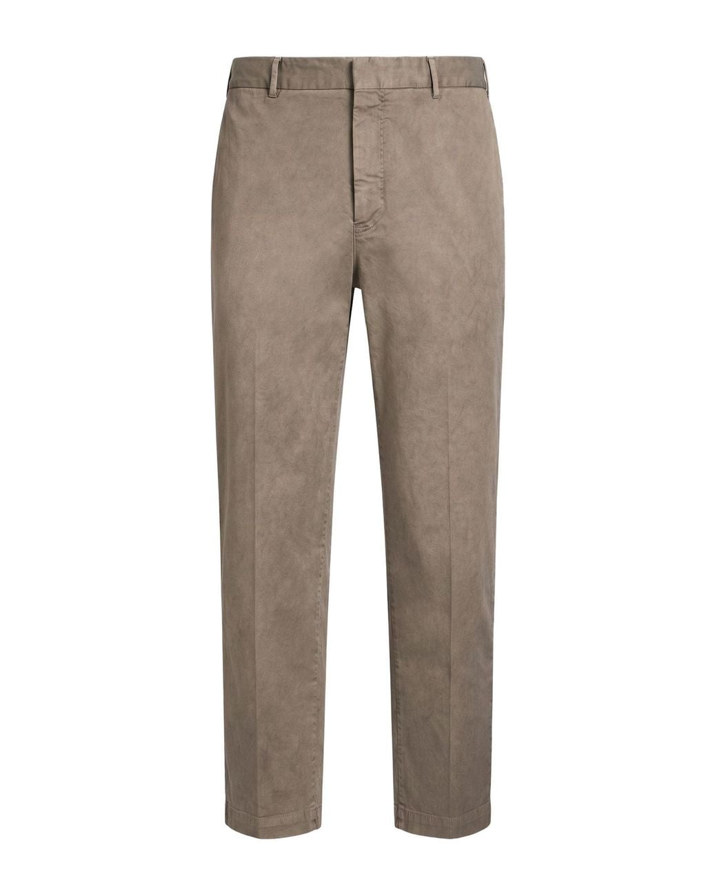 PT Torino Gray Pants Cotton, Elastane for men