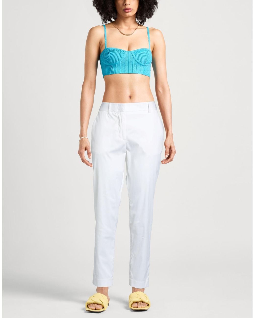 Eleventy White Trouser
