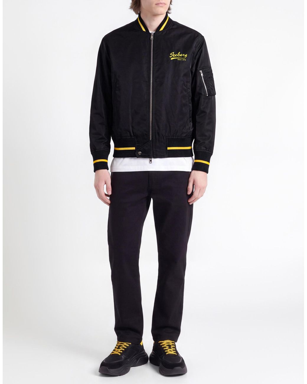 Iceberg Black Jacket Polyamide for men