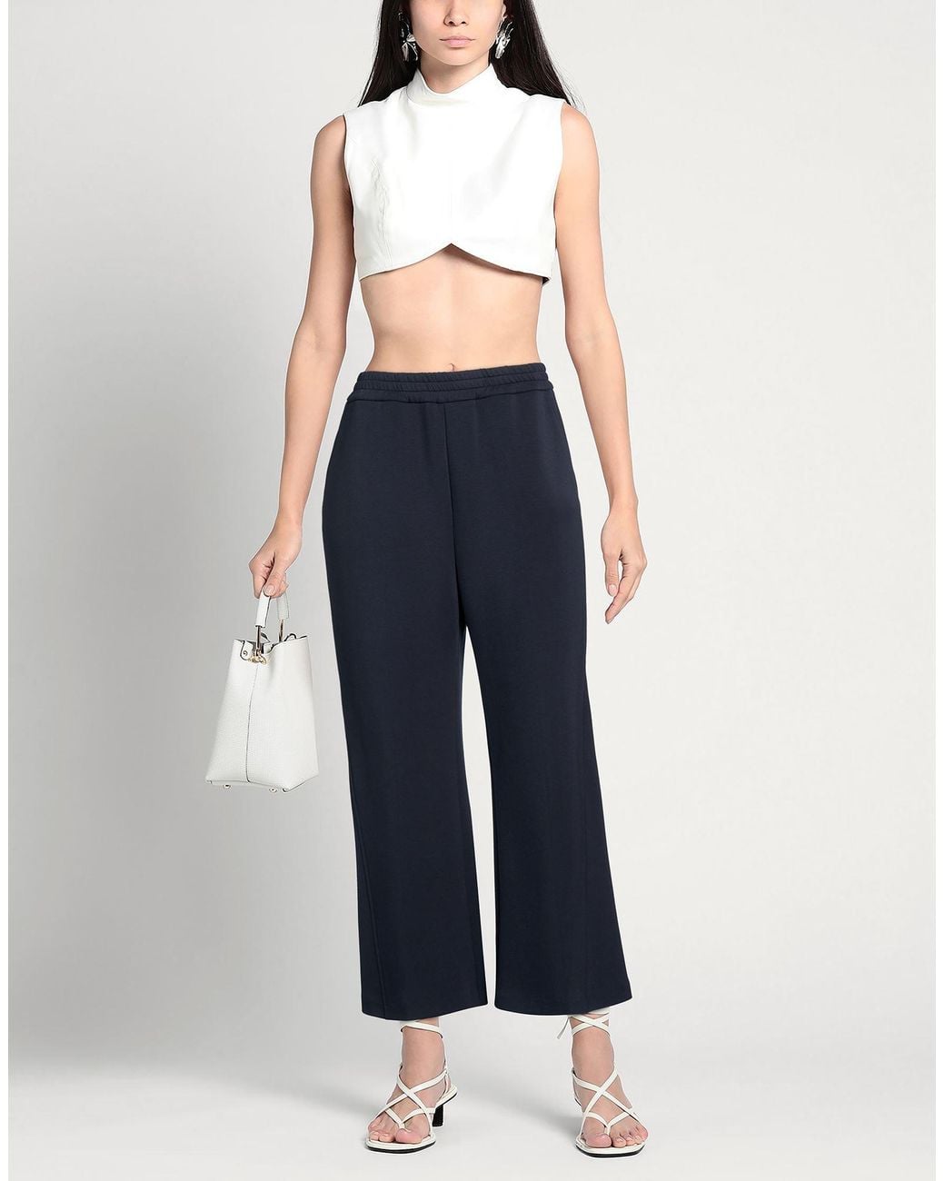 MEIMEIJ Blue Midnight Pants Rayon, Polyester, Elastane