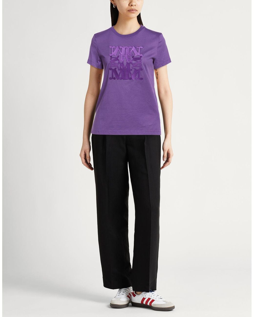 Max Mara Purple T-Shirt Cotton