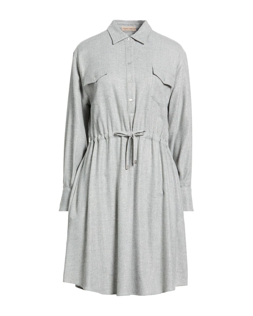 Purotatto Gray Midi Dress