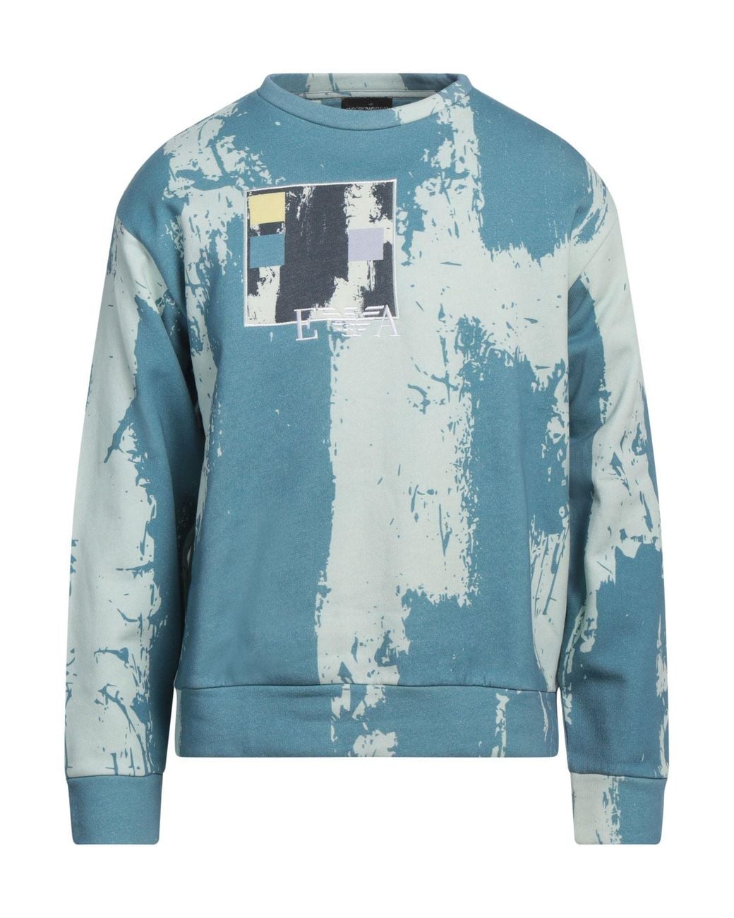 Emporio Armani Blue Sweatshirt Cotton for men