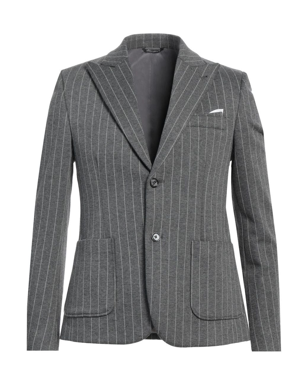 Daniele Alessandrini Gray Blazer Polyester, Viscose, Elastane for men